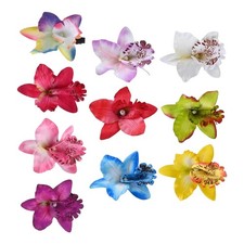 10 Pcs Bohemian Flower Hair Clips, Artificial Hair Pins For Wedding Beach Gifts