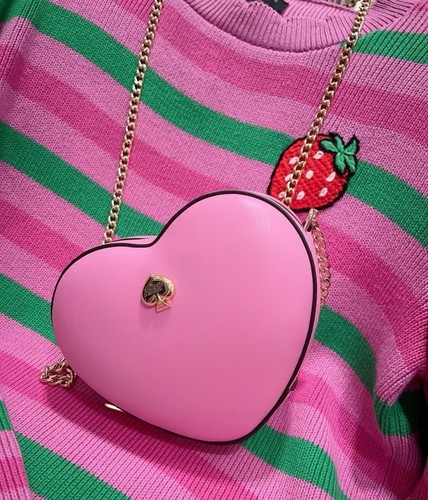 Kate Spade Love Shack 3D Mini Pink Heart Crossbody NWT