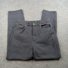 LRL Ralph Lauren Jeans Womens 12 Gray High Rise Straight Leg Denim Pants Cotton