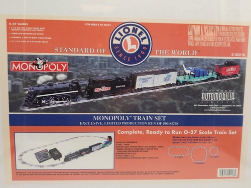 Juego de tren de carga de vapor calibre O Lionel 6-52218 Monopoly 4-4-2 MT/caja | Condition: New