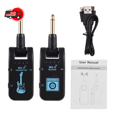 Wireless Guitar Transmitter Receiver Set Electric Guitar Bass 2.4G 48k/16Bit UK