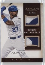 2014 Panini Immaculate Duals Prime 2/25 Matt Kemp #7 k8v