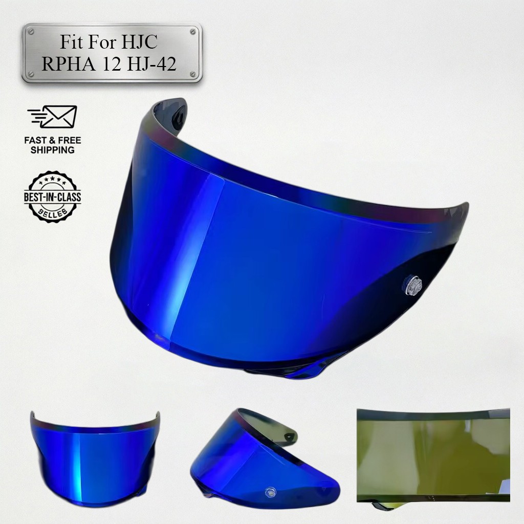Visiera casco blu HJ42 per obiettivo casco moto HJC RPHA 12 carbonio RPHA 12 foto 2
