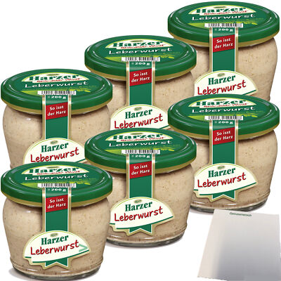 Keunecke Harzer Leberwurst Brotaufstrich 6er Pack 6x200g Glas usy Block