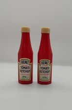Vintage SALT  PEPPER SHAKERS Plastic Heinz Tomato Ketchup. See Description