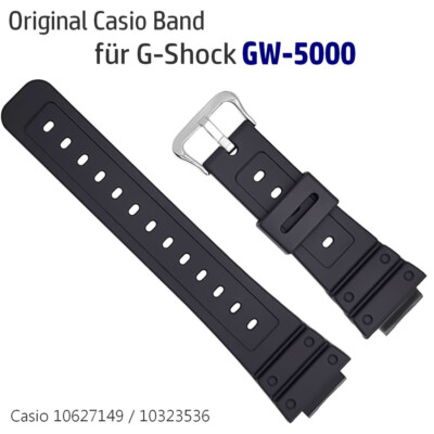  Ersatzband Casio für GW-5000 / GW-5000U Resin schwarz, 10323536, 10627149. NEU