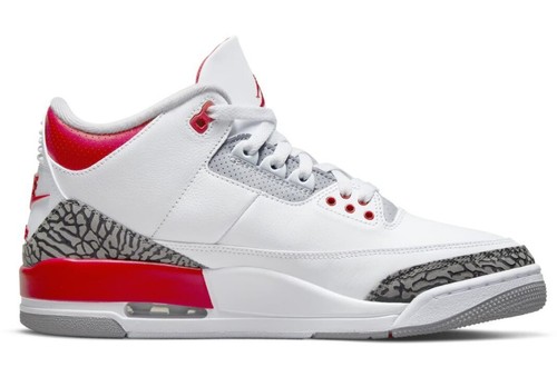 Nike Air Jordan Retro 3 Rojo Fuego Blanco Gris Cemento Negro 2022 OG Hombres y Talla GS - Imagen 11 de 12