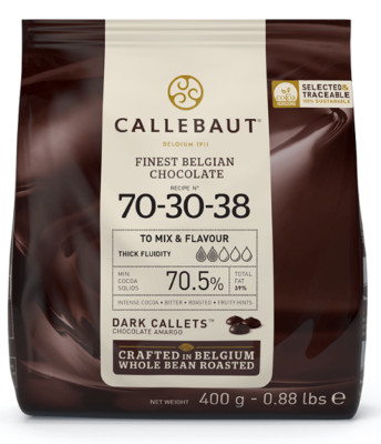(39,98 EUR/kg) Barry Callebaut 70-30-38 dunkle Schokolade Kuvertüre 400 g