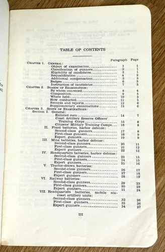 1940 WWII War Department Coast Artillery Examination for Gunners FM 4-150 - Picture 3 of 10