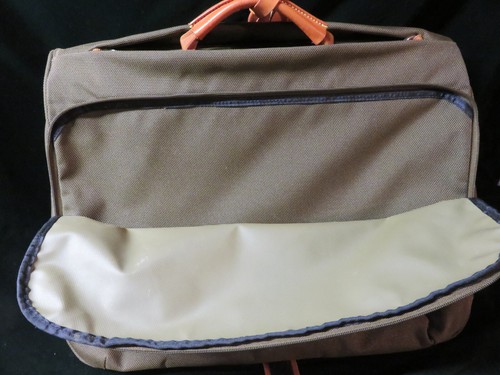 Bric's Business Overnighter Carry-On Tan Ballistic Nylon & Leather NICE! - Picture 9 of 14