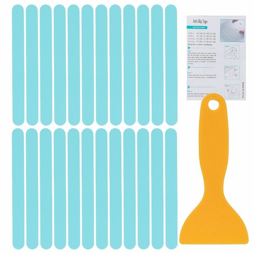 24Pc Bath Tub Shower Floor Stickers Anti Slip Grip Strips Transparent Safety USA - 第 10/14 張圖片