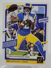 2023 PANINI DONRUSS VAN JEFFERSON HIGHLIGHTS FOOTBALL CARD LOS ANGELES RAMS NFL