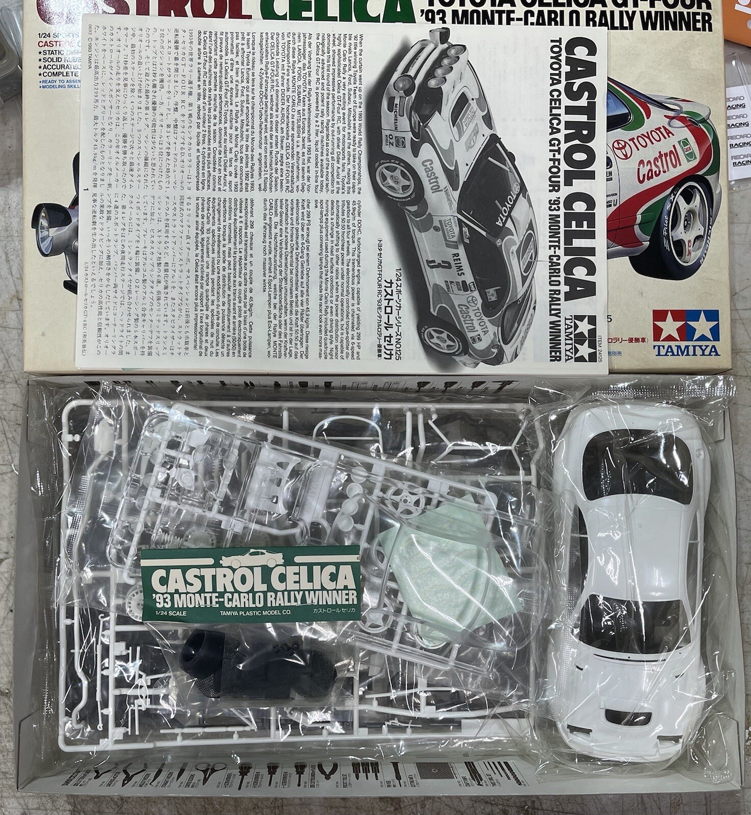 Maquette Tamiya Castrol Celica Monte Carlo 93 - Échelle 1/24 | Kit à Monter | Modèle Détail Rallye