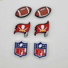 NFL Tampa Bay Buccaneers Football Team For Crocs Shoe Charms Jibbitz - 6 pieces