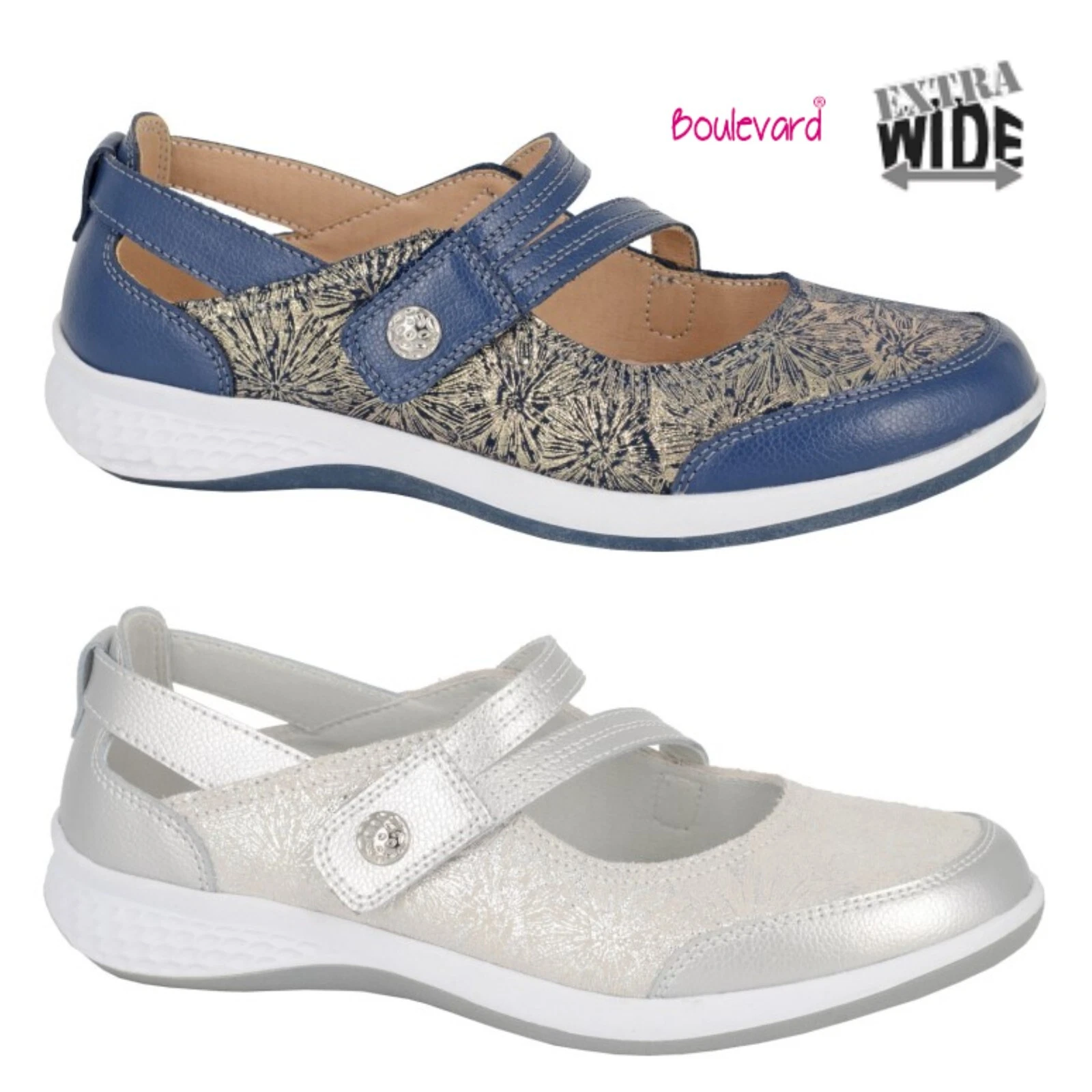 Boulevard L443 Ladies Wide Fitting Touch Fastening Casual Bar Shoes For Summer
Opens in a new window