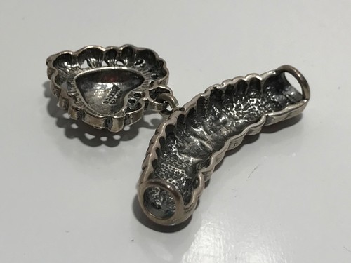 Vintage Mexican JRI Sterling Silver 925 Ornate Heart Slide Pendant - Picture 7 of 11