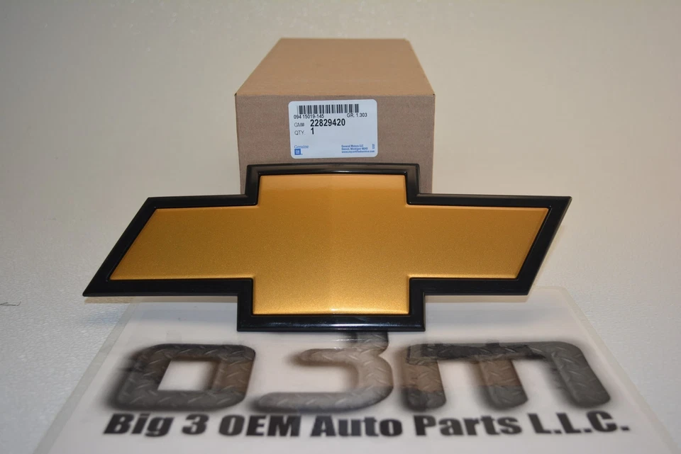 2011-2013 Chevrolet Silverado HD gravata borboleta grade frontal emblema fabricante de equipamento original novo - Imagem 2 de 3