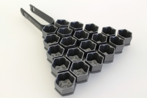20x Audi Original Abdeckung Radschraube Kappe SW 17 inkl. Abzieher Grau A1 A3 Q3 - Bild 2 von 2