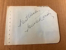 Buster Crabbe & Helen Walker Very Rare Early 2x Autographed Page 40s FlashGordon