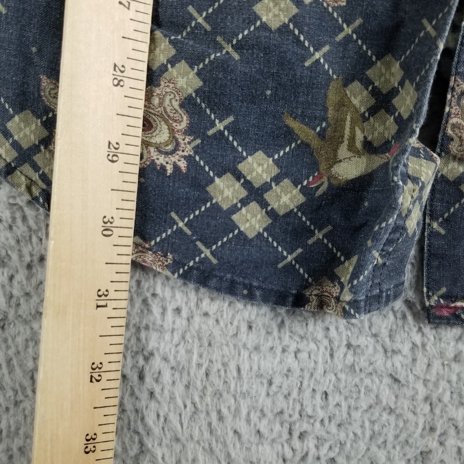 Bugle Boy Shirt Men Medium Pasiley🦆Button Down D… - image 4