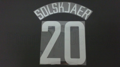 SOLSKJAER #20 Manchester United 3rd Away 02-03 Silver Color Custom