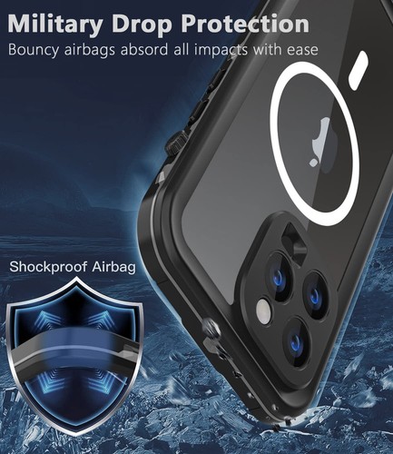 MagSafe Waterproof Case Cover for iPhone 14 Plus / 14 Pro Max Screen Protector - Picture 5 of 10