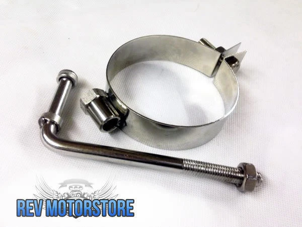 Exhaust Round Band Hanger 1 3/4 45mm Stainless Steel Adjustable Bracket  Bomb