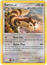 Pokemon Secret Wonders Rare Card - Furret 27/132 on eBay