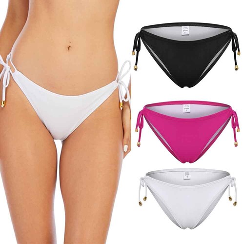 Damen Tanga Bikini Badeshorts Unterteil Bademode freche Slips G-String Unterwäsche - Bild 1 von 24