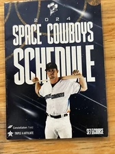 2024 SUGAR LAND SPACE COWBOYS Baseball Pocket Schedule Houston Astros Minor AAA