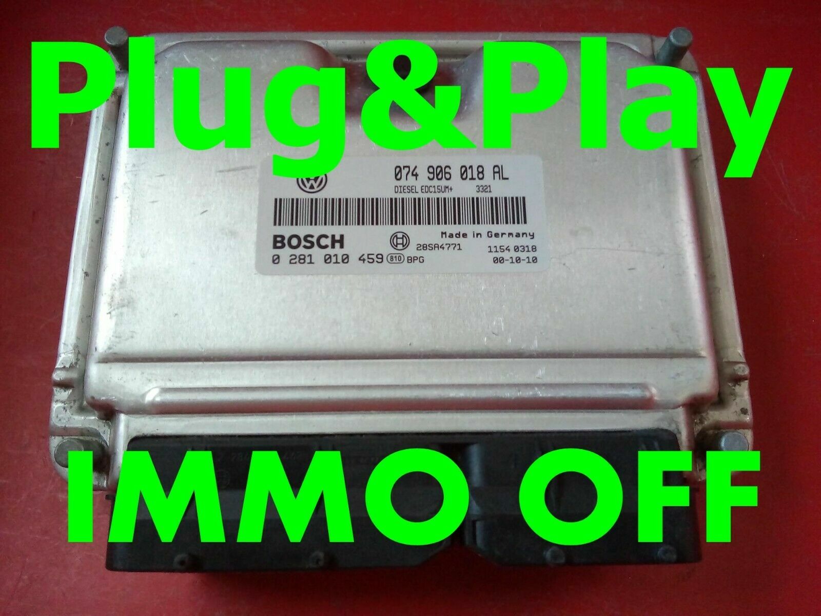 Calculateur Moteur VW LT TDI 2.5 ANJ - Plug & Play, Référence 0281010407 / 074906018H