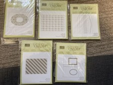 Lot Of 5 Sizzix Big Shot Stampin Up Textured Impressions Folders  Frames