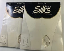 Silks Lot 2 Pairs Underalls Sz. C- D Brief Control Top ￼Sandlefoot Basic White