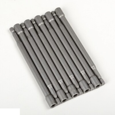 10pc 1/4 inch SAE 6'' Extra Long Hex Shank Quick Magnetic Nut Setter Driver 1/4''