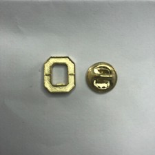 Gold Chenille INITIAL O O Letter Jacket Pin High School Letterman 00WT