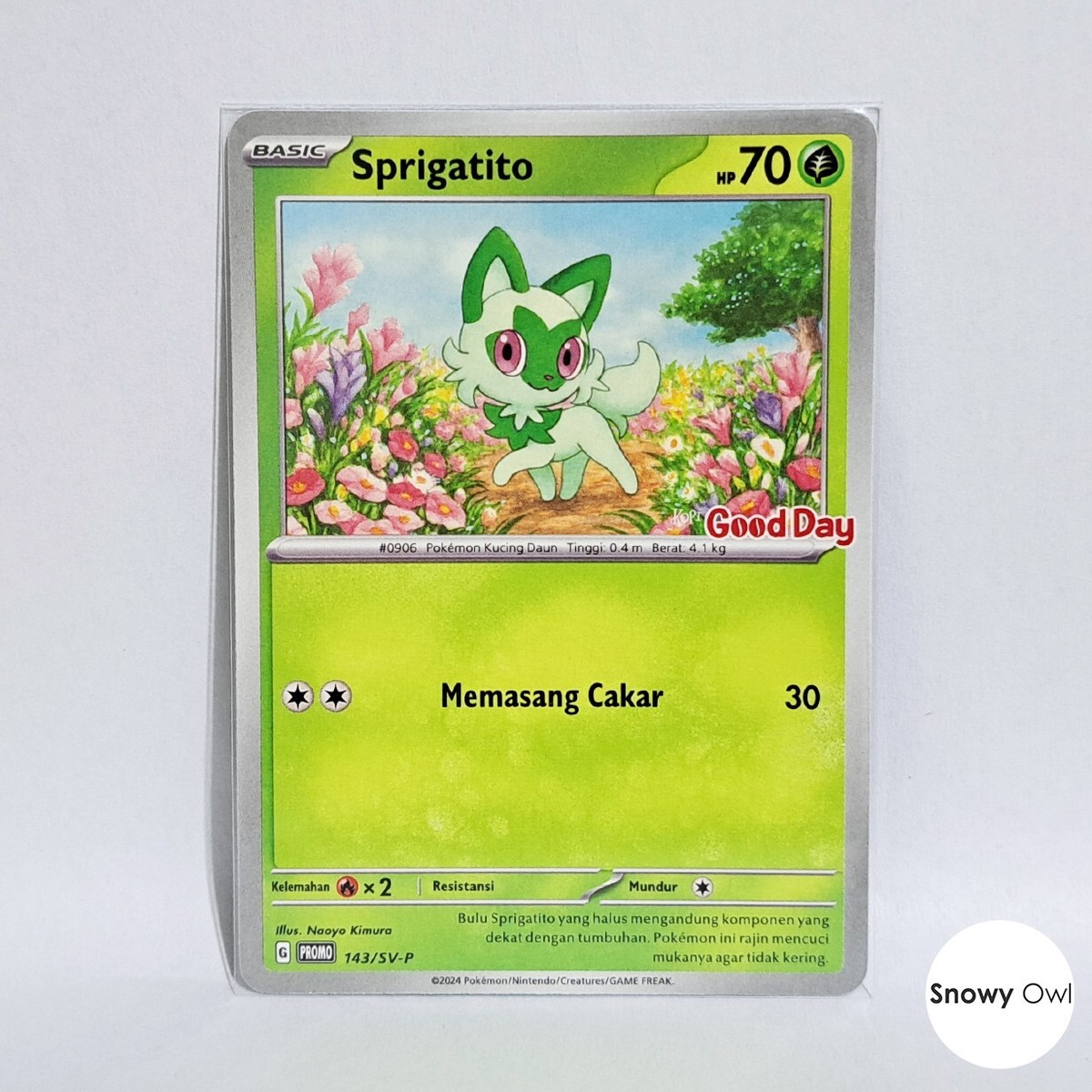 Sprigatito 143/SV-P Good Day Coffee Stamp Promo Limited Pokemon