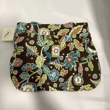 C&F Enterprises Womens Brown Lightweight Floral Shopper Tote Bucket Bag