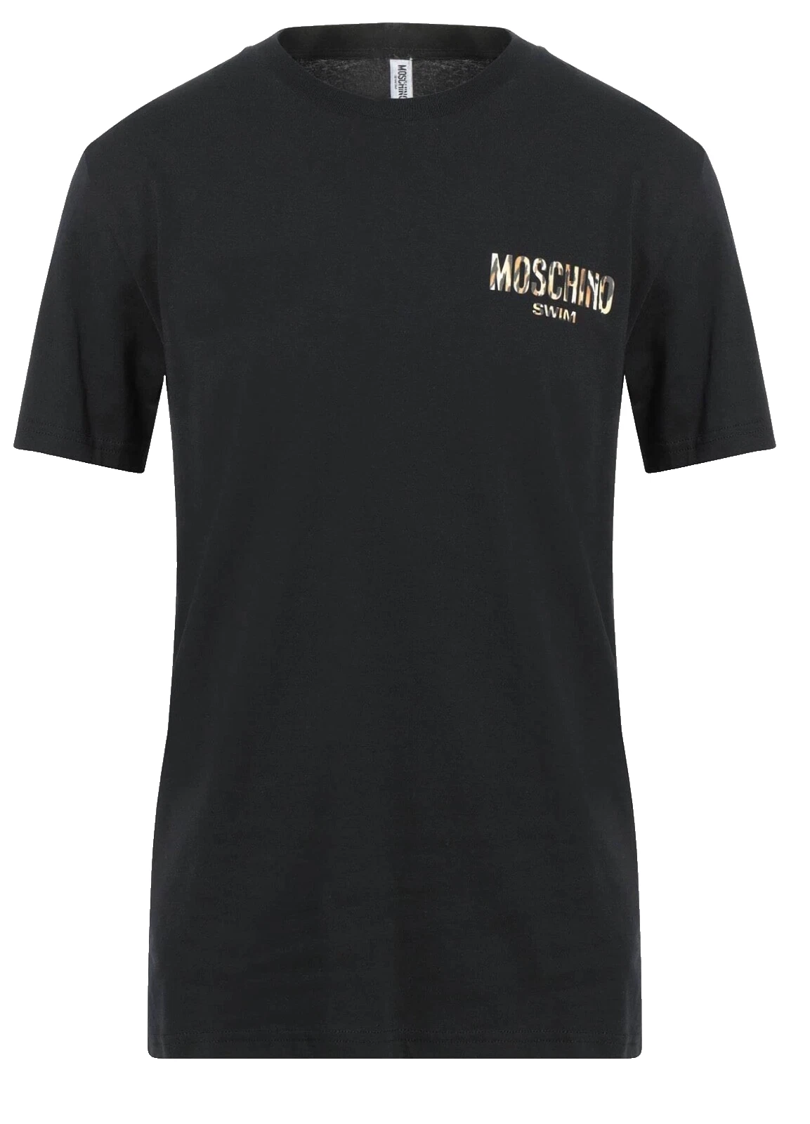 Moschino Swim Black Logo Cotton Men's T-Shirt