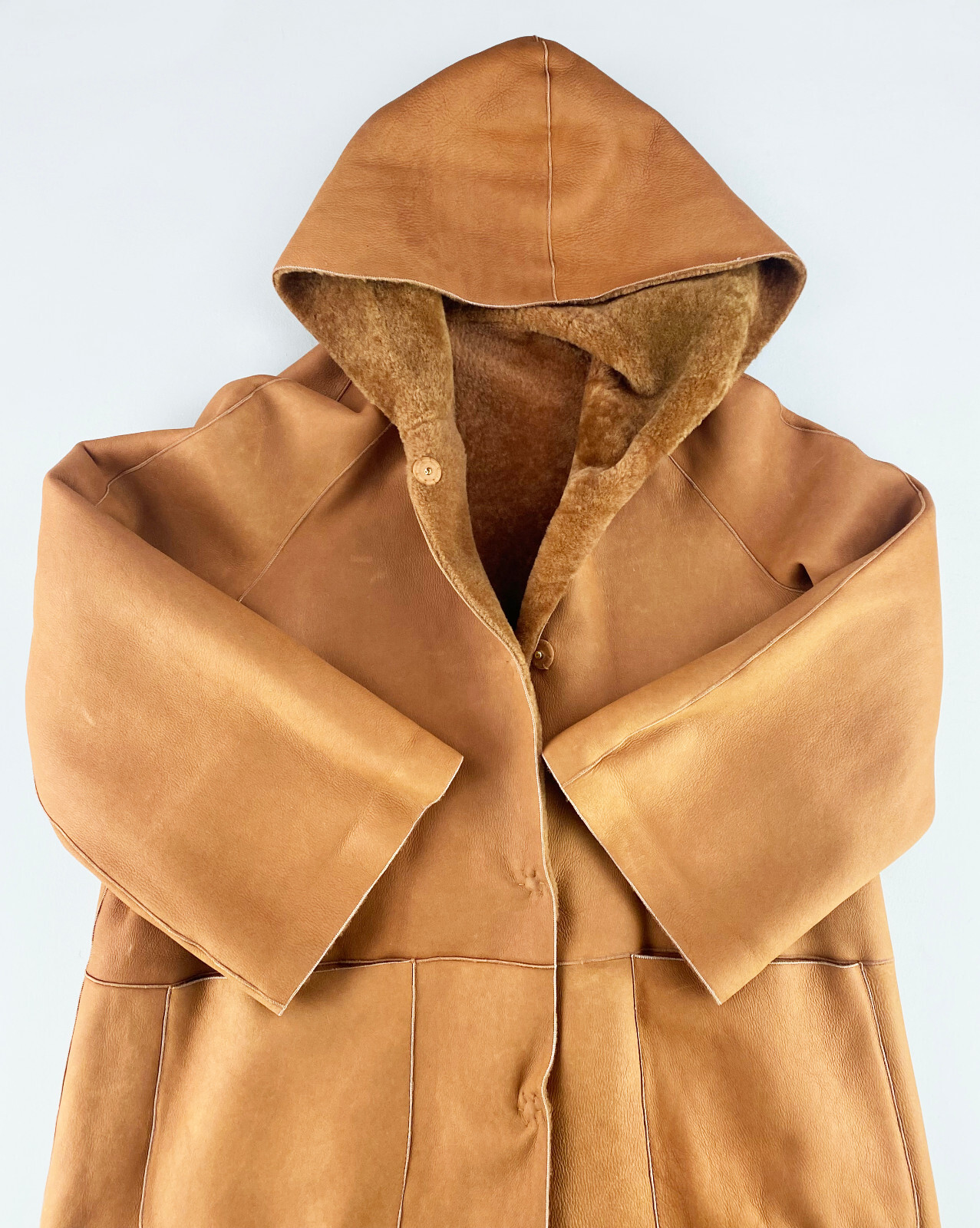 New Kiton Women's Sheepskin Shearling Reversible Coat Size 12US, Orig. $7650.00