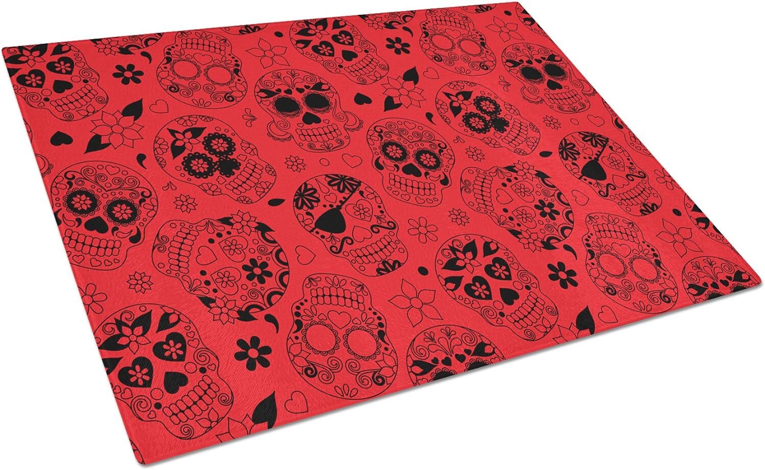 Caroline's Treasures BB5119LCB Day of the Dead Red Glass Cutting Board