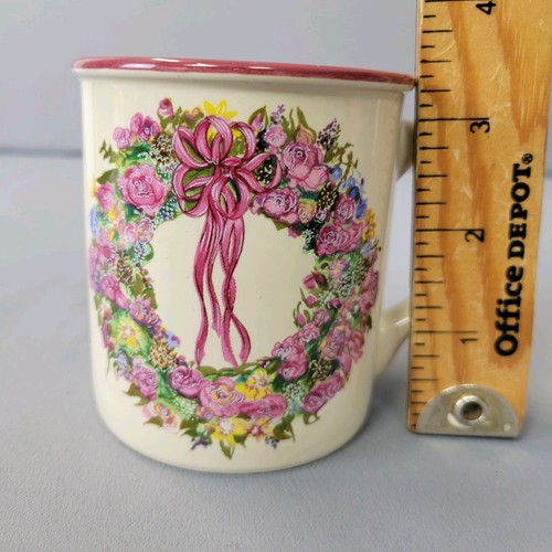 Vintage Marvelous Mugs 1987 Potpourri Press Wreath Coffee Cup 8 fl oz Handled - Picture 6 of 10