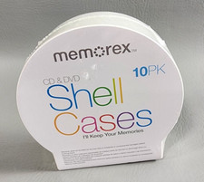 Memorex CD DVD Clear Shell Cases Thin Clam Shell C-SHELL -10PK - NEW Sealed