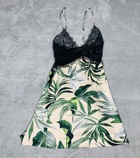 Victoria's Secret NWOT Leaf Pattern Lace Slip Nightie Adjustable Spaghetti Strap