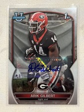 ARIK GILBERT Georgia 2022 Bowman University Chrome Football Autograph Auto