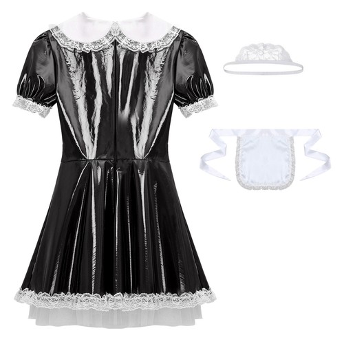 Mujeres Sexy Doncella Uniforme Set Lencería Cosplay Delantal Babydoll Trajes Elegante Vestido - Imagen 24 de 43