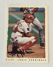 Tom Pagnozzi 1995 Topps Authentic Signed Autograph Auto Card St. Louis Cardinals