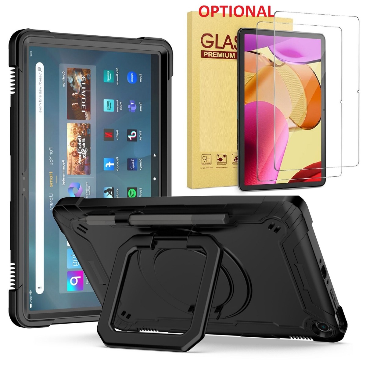 Custodia Cover per Fire Max 11 11 (13a Gen 2023), EVA Robusta Leggera Antiurto Custodia Portatile Protettiva per Tablet con Supporto Pieghevole
