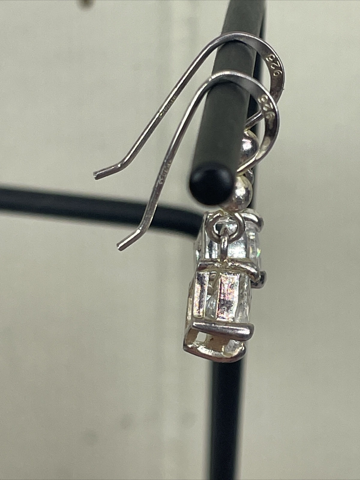 Vintage Sterling Silver 925 Solid Hook Earrings J… - image 4