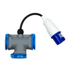 CEE Adapter Power Adapter CEE Male to 3x Eart...