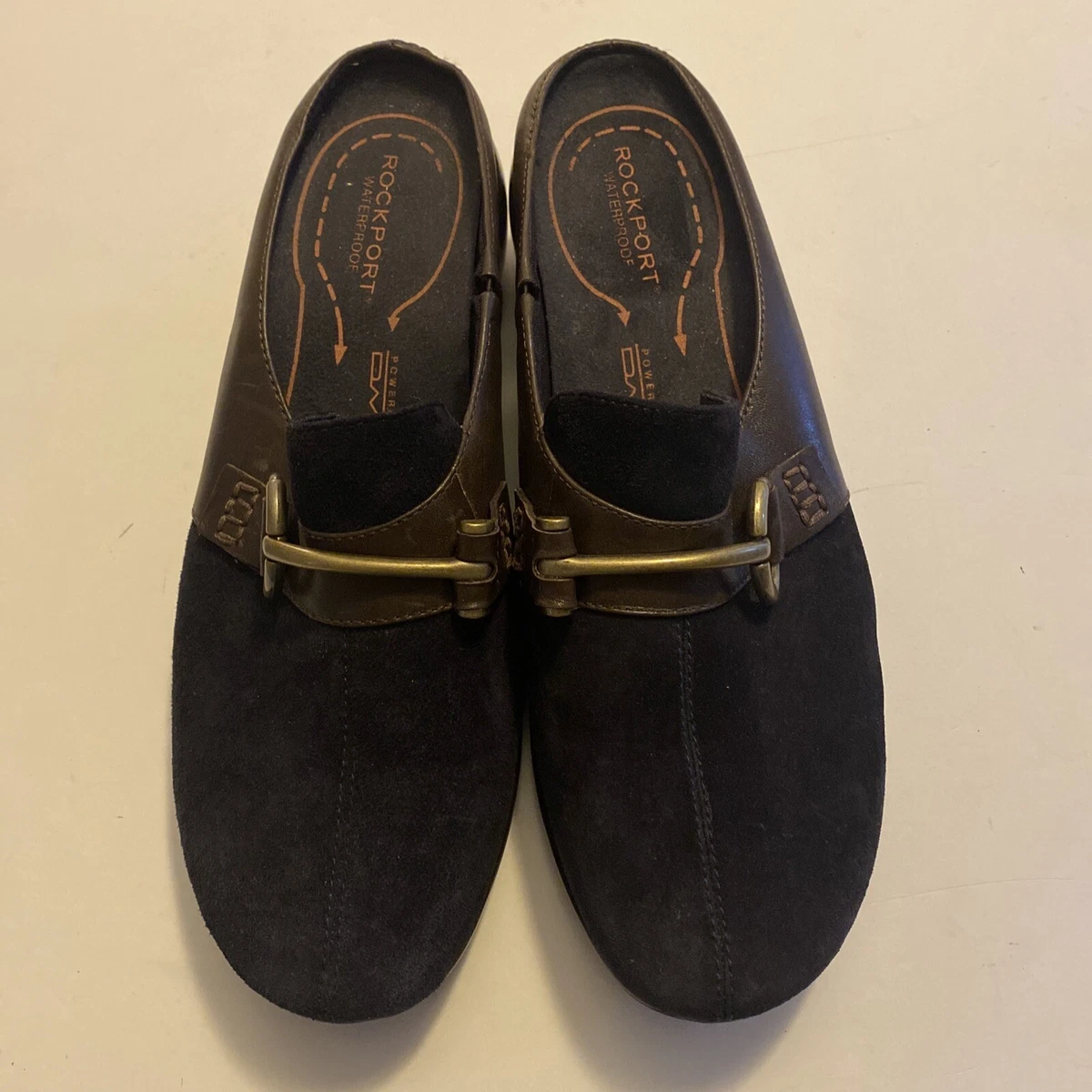 Rockport suede clogs clearance
